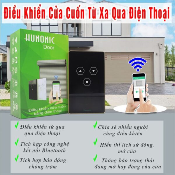 tính năng công tắc cửa cuốn hunonic