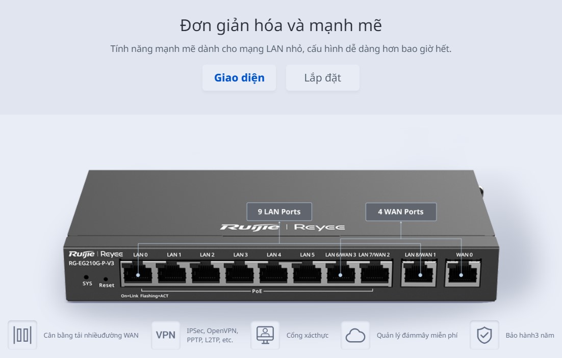 Router Ruijie RG-EG210G-P-V3-HQ