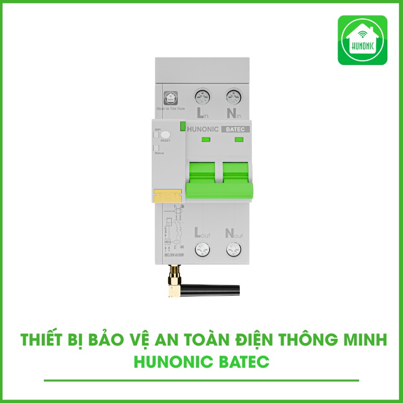 Aptomat chống giật Thông Minh HUNONIC BATEC
