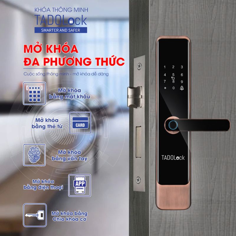 Khóa cửa thông minh Hunonic chống phá khóa